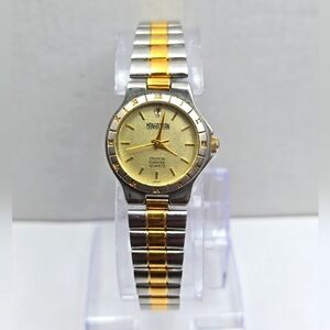 Vintage Manhattan By Croton Watch Diamond Gold Silver Two Tone 24mm New Battery